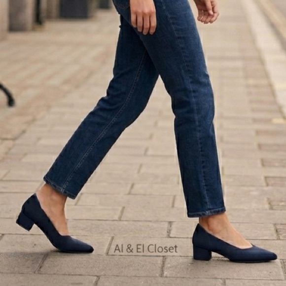 Rothy's Shoes - Rothy’s The High Point Knit Heels Navy Blue Sustainable Shoes Size 12 New In Box
